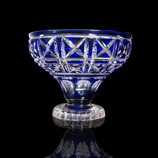 English 1930s Vintage English Glass Decorative Bowl For Sale - Image 3 of 12