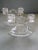 Transparent 1930s Art Deco Pressed Glass Double Candlestick Holders- A Pair For Sale - Image 8 of 11