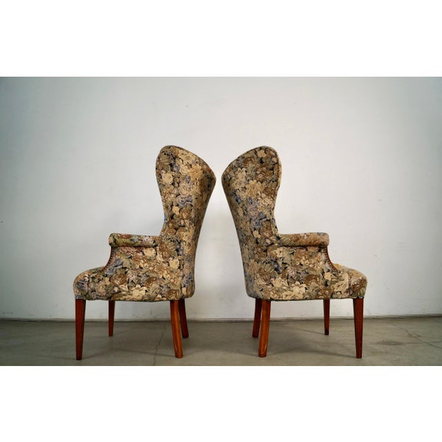 Wood 1940’s Hollywood Regency Butterfly Wingback Chairs - A Pair For Sale - Image 7 of 12