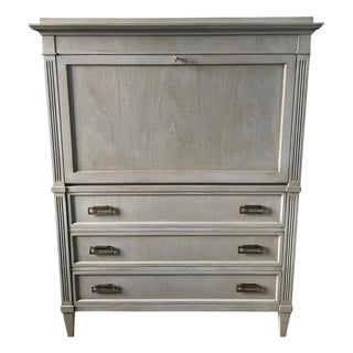Alice Secretaire in Hand-Painted Grey by Hickory Chair For Sale