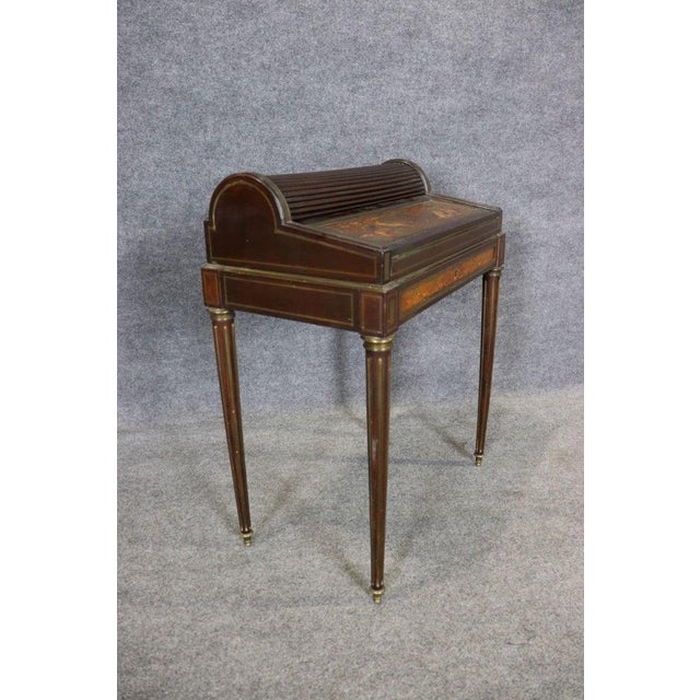 Hand Painted Paul Sormani Ladies Roll Top Desk For Sale - Image 12 of 12