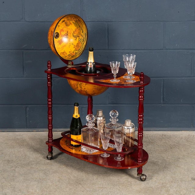 Vintage Italian Globe Drinks Trolley, 1980s For Sale - Image 3 of 18