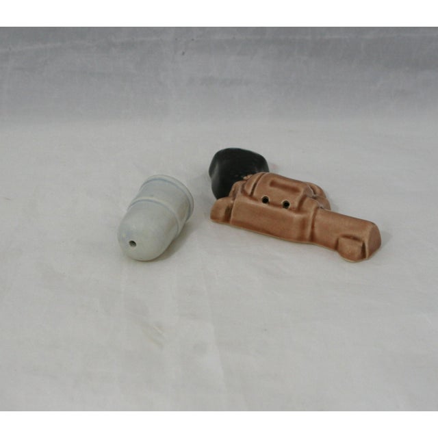 Mid 19th Century Ceramic Go-With Salt & Pepper Shakers Revolver & Bullet For Sale In West Palm - Image 6 of 7