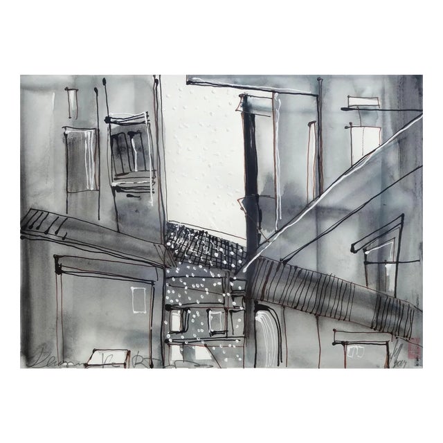 Maris Abilevs, City, 2014, Watercolor on Paper For Sale