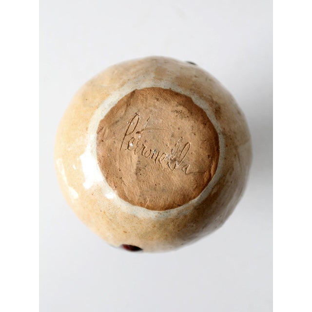 Tan Vintage Studio Pottery Bud Vase For Sale - Image 8 of 10