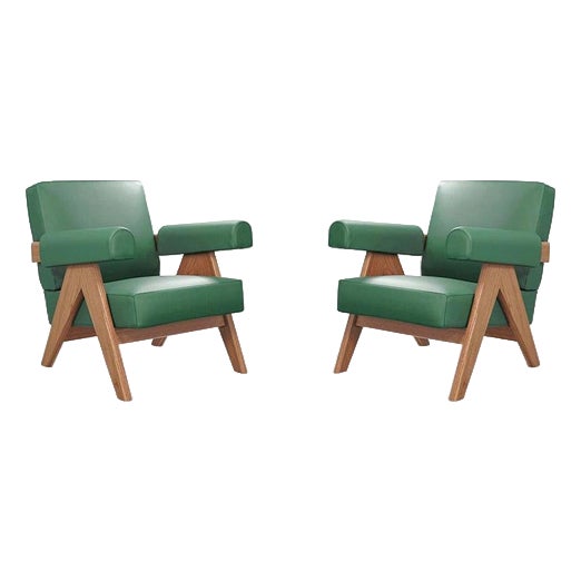 Capitol Complex Armchairs by Pierre Jeanneret for Cassina, Set of 2 For Sale