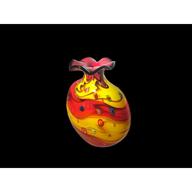 Murano Glass Vase by Toso Murano, 1980s For Sale - Image 6 of 10