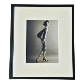 Vintage 1950 Black and White Fashion Photograph For Sale