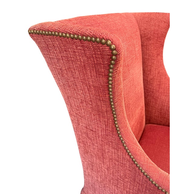 Wood Dessin Fournir Ellington Wing Chair #5004 For Sale - Image 7 of 10