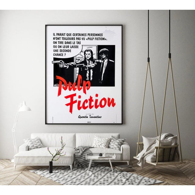 Postmodern Pulp Fiction Original Vintage Movie Poster by Bernard Bittler, French, 1994 For Sale - Image 3 of 4