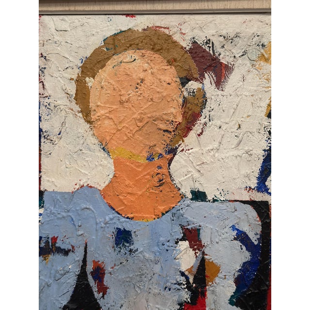 Hans Osswald, Girl in Light Blue Dress, 1950s, Oil Painting on Canvas, Framed For Sale - Image 12 of 18