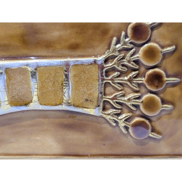 Gold Ceramic Bird Box For Sale - Image 5 of 7