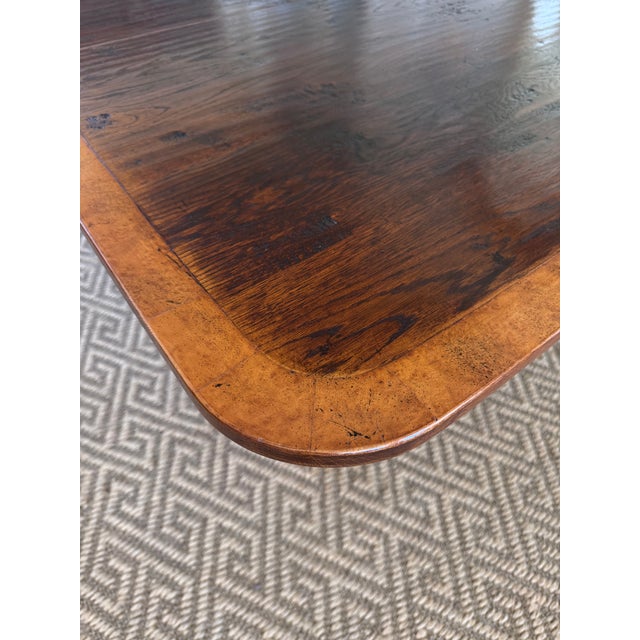 1980s Custom Made English Extending Dining Table For Sale - Image 5 of 11
