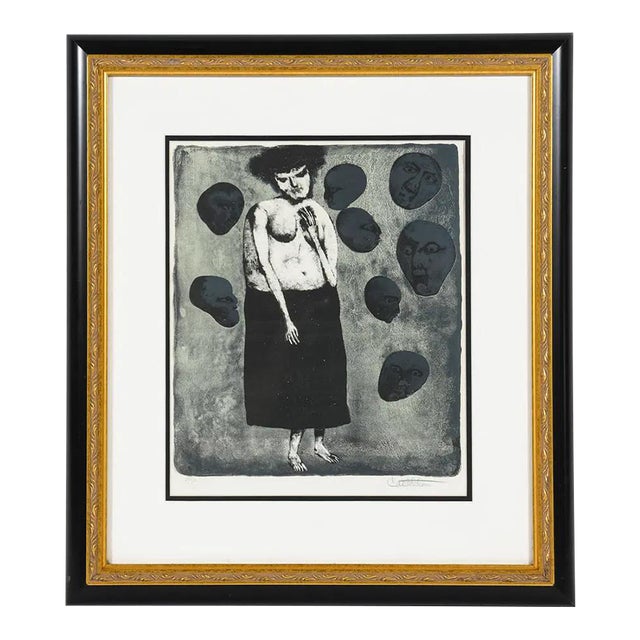 1960s Federico Castellon (1914-1971) Finely Framed Lithograph Signed For Sale