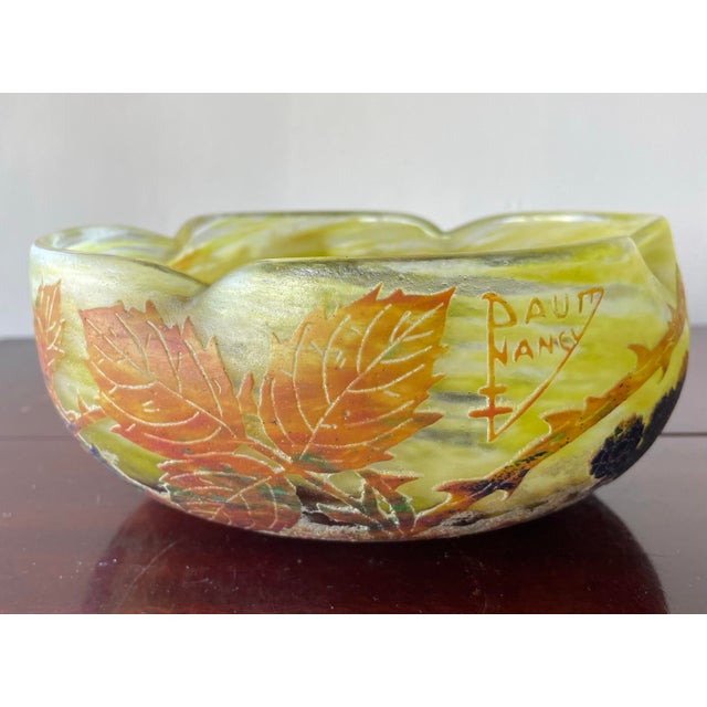 Antique Daum Nancy Bowl, Signed For Sale In New York - Image 6 of 8
