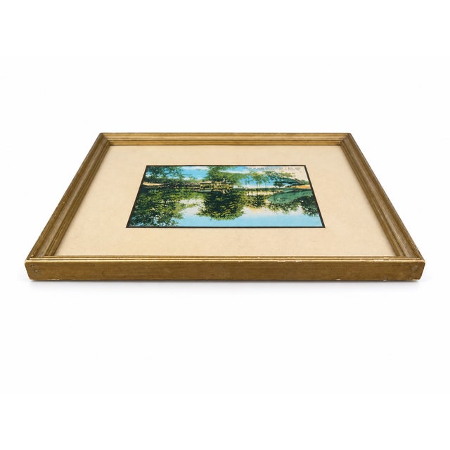 Early 20th Century Early 20th Century Wallace Nutting “The Swimming Pool” Hand-Colored Photograph, Signed, Gilt Frame For Sale - Image 5 of 7
