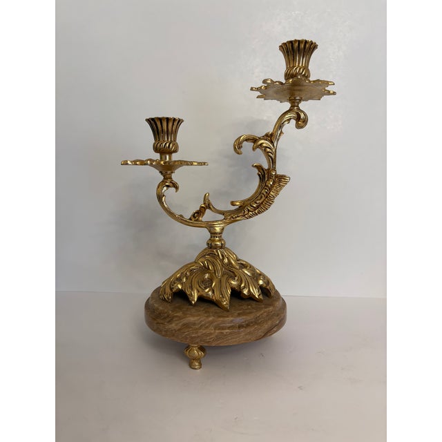 Sturdy and elegant with a heavy marble base, this candleabra set brings charm to vintage, modern or formal decor and adds...