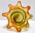 Vintage Italian Green and Orange Murano Glass Vase from Fratelli Toso, 1980s For Sale - Image 6 of 13