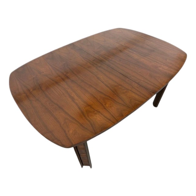 Mid-Century Modern Brutalist Walnut Dining Table For Sale