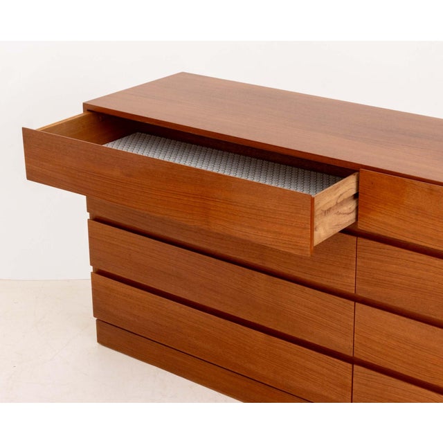 Mid 20th Century Arne Wahl Iversen Teak Long Dresser For Sale - Image 5 of 9