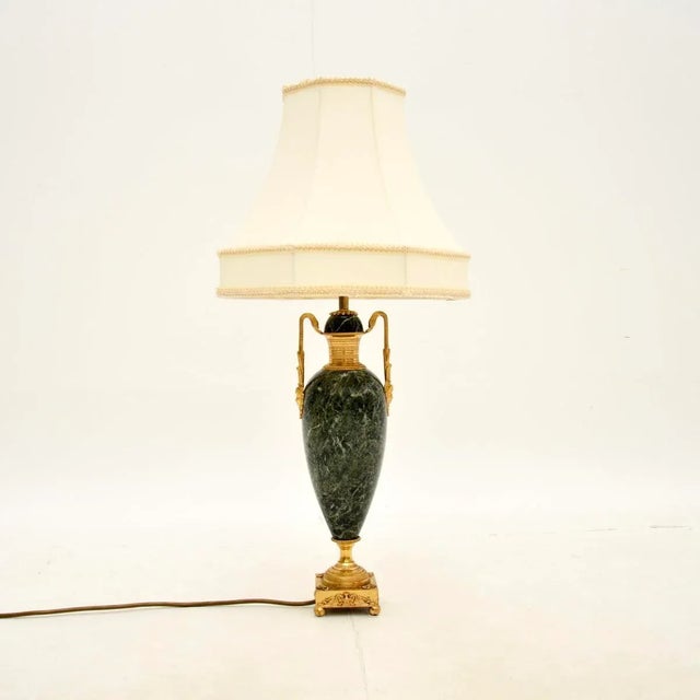 Antique French Marble and Gilt Metal Table Lamp, 1890s For Sale - Image 10 of 10