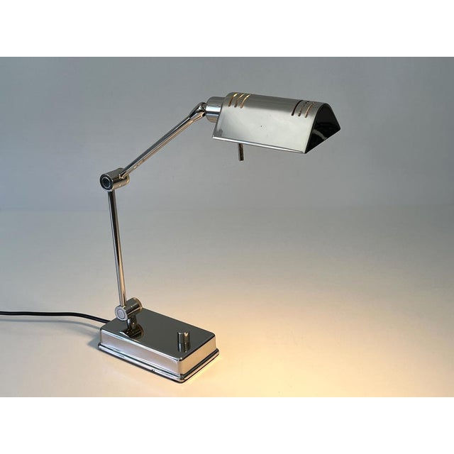 Nickel-Plated Brass Adjustable Desk Light from Holtkötter, Germany, 1980s For Sale - Image 14 of 18
