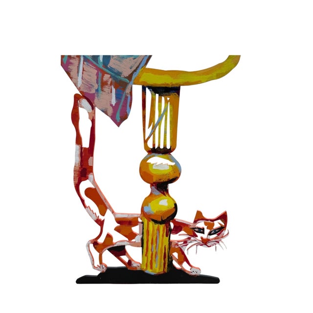 1990s David Gerstein, Huge Pop Art Sculpture Painting Bright Vibrant Colors Israeli Dudu Gerstein For Sale - Image 5 of 18