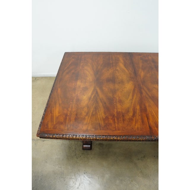 Vintage Extendable Mahogany Dining Table Attributed to Theodore Alexander For Sale - Image 18 of 18