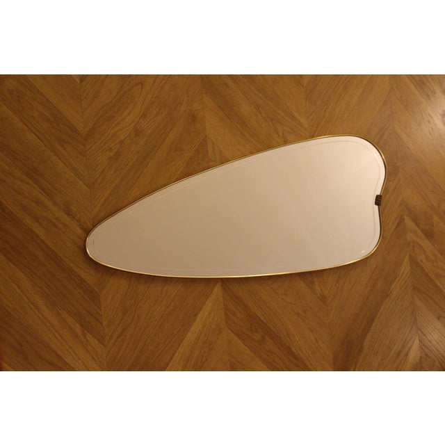 Italian Brass Wall Mirror in the style of Gio Ponti, 1950s For Sale - Image 14 of 18