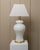 Mid-Century White Swirl Murano Glass Table Lamp, Italy, 1970s For Sale - Image 3 of 11