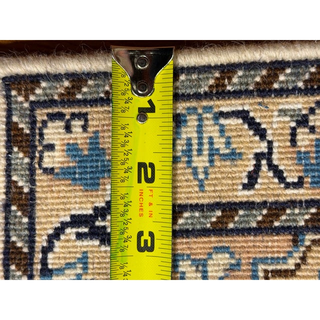 Light Blue Hand Knotted Persian Nain For Sale In Washington DC - Image 6 of 12