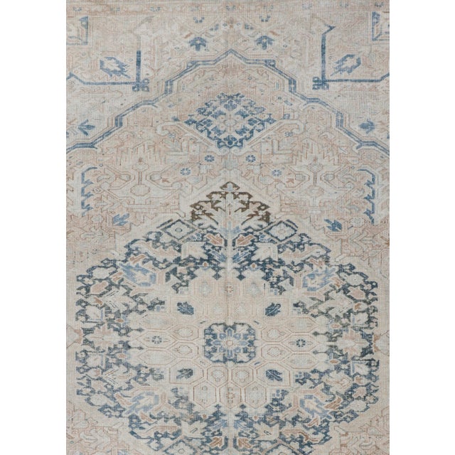 Distressed, Shabby Chic. The rug is solid but with low pile and a distressed look that adds to its beauty and charm. The...