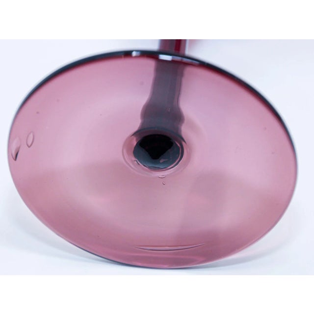 Vintage French Amethyst Purple Hand-Blown Wine Glasses, Set of 4, Circa 1980 For Sale - Image 10 of 13