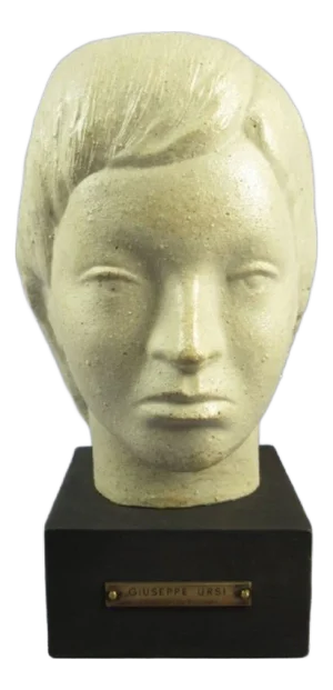 Lithoceramic Statue of Lady by Giuseppe Ursi for Piccinelli, 20th Century
