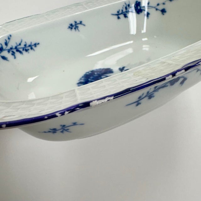 Vintage Limoges Ceralene Oval Vegetable Bowl – Blue Carnation Imari-Style – Raynaud France For Sale - Image 10 of 10