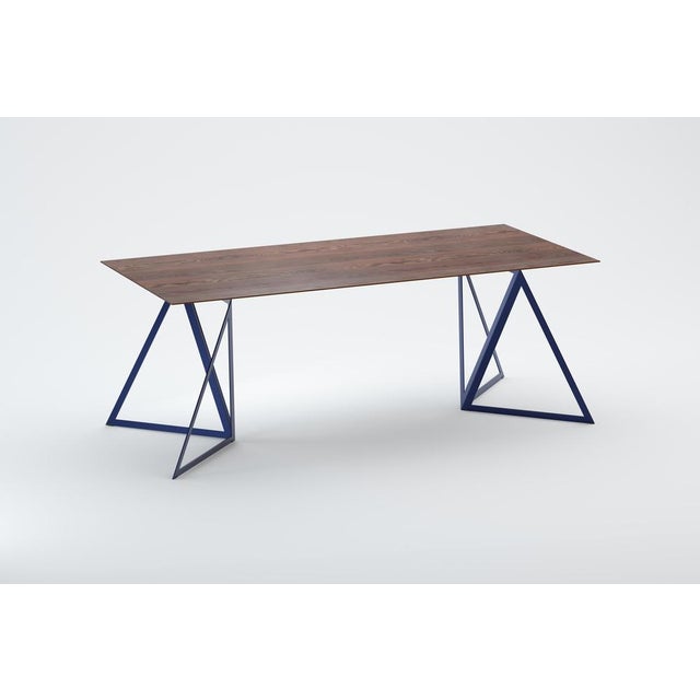 Steel Stand 200 Table in Walnut by Sebastian Scherer For Sale - Image 4 of 17