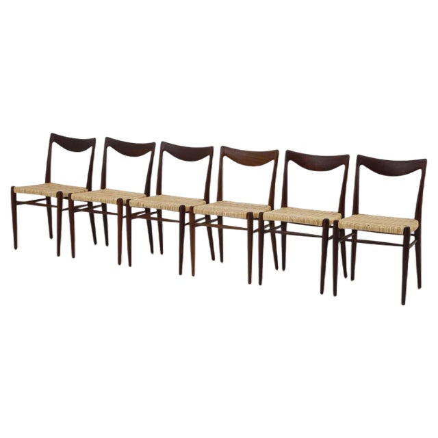 Mid-Century Scandinavian Dining Chairs Bambi attributed to Rastad & Relling for Gustav Bahus, 1960s, Set of 6 For Sale