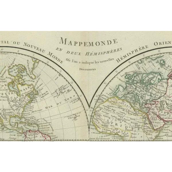 World Map in Two Hemispheres, 1802 For Sale - Image 3 of 9