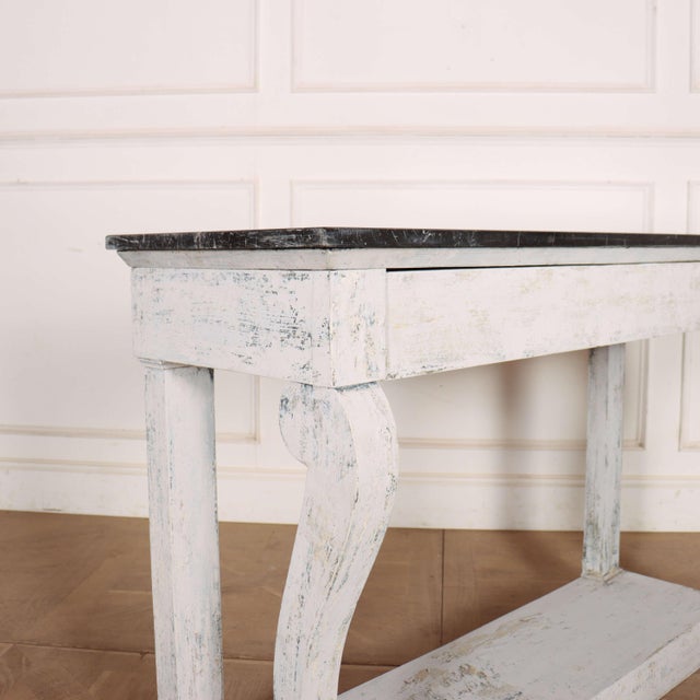 French Marble Topped Console Table For Sale - Image 8 of 13
