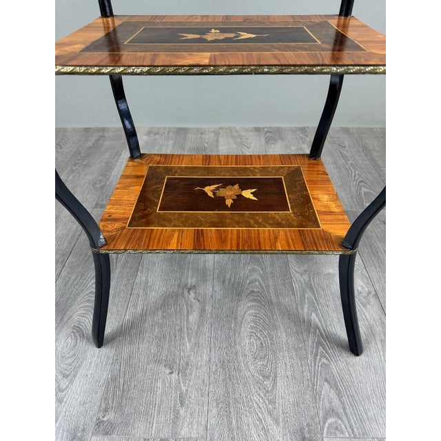 Wood 19th Century Napoleon III Marquetry Shelf For Sale - Image 7 of 12