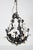 1950s Hollywood Regency Style Italian Black Metal Floral Chandeliers - a Pair For Sale - Image 4 of 18