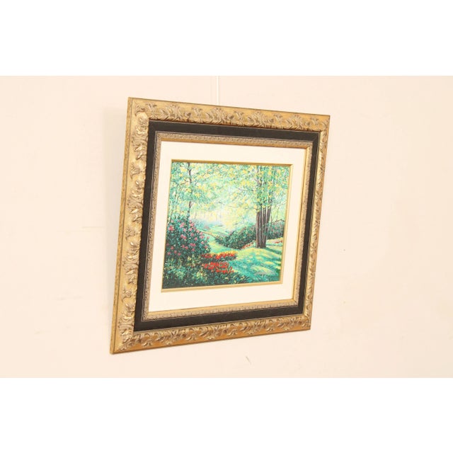 Traditional Early 21st Century Schaefer Miles 'Keukenhof Vista' Embellished Canvas Print, Custom Framed For Sale - Image 3 of 13