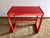 Exceptionally rare modern vanity desk and chair in bright red that perfectly embodies the warm colours, soft lines, and...