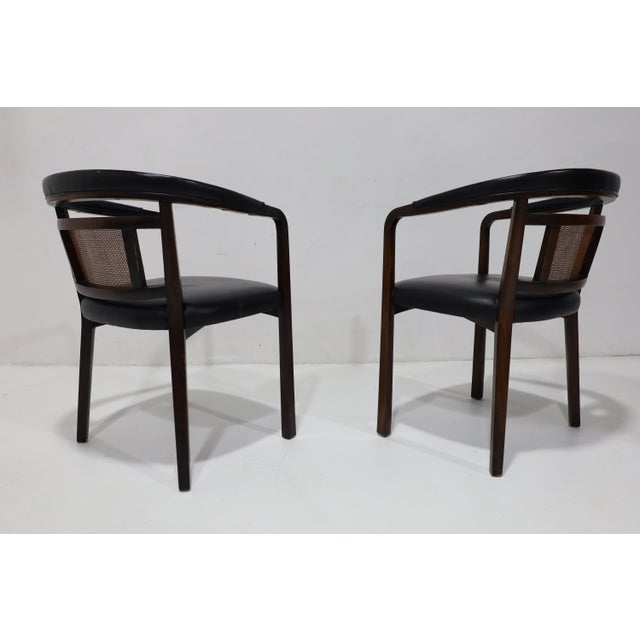 Mid-Century Modern Edward Wormley for Dunbar Mahogany and Cane Dining or Side Chairs For Sale - Image 3 of 10