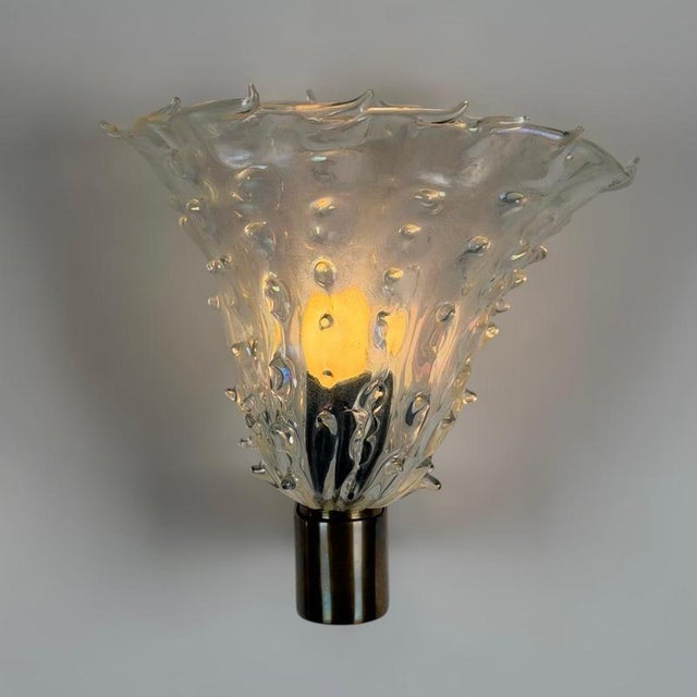 Murano Glass Medusa Sconces from Ercole Barovier, 1940s, Set of 2 For Sale - Image 16 of 17