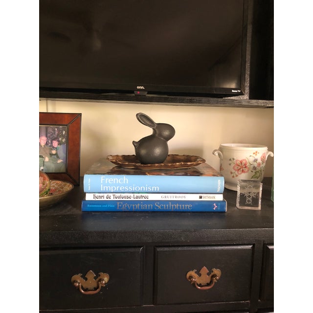 Contemporary Abstract Cast Iron Bunny Rabbit Sculpture For Sale - Image 9 of 9