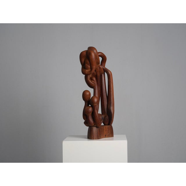 Unknown, Organic Floral Wood Sculpture, 1970s, Wood For Sale - Image 3 of 10