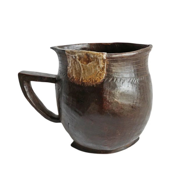 Wood Vintage Village Pitcher For Sale - Image 7 of 7