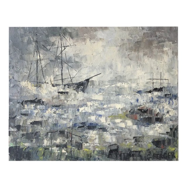 Gilles Berger, Paysage lacustre, 1932, Oil on Canvas For Sale