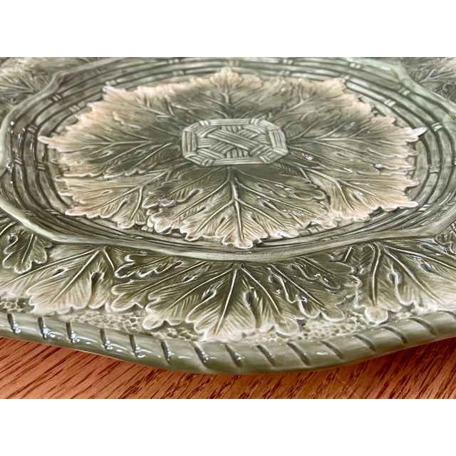 1990s Vintage Fitz and Floyd Vista Bella 14” Square Leaf Serving Platter For Sale - Image 5 of 5